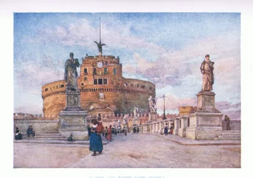 Castel és Ponte Sant Angelo, Rómából, kiadó: A & C Black Ltd, 1925
